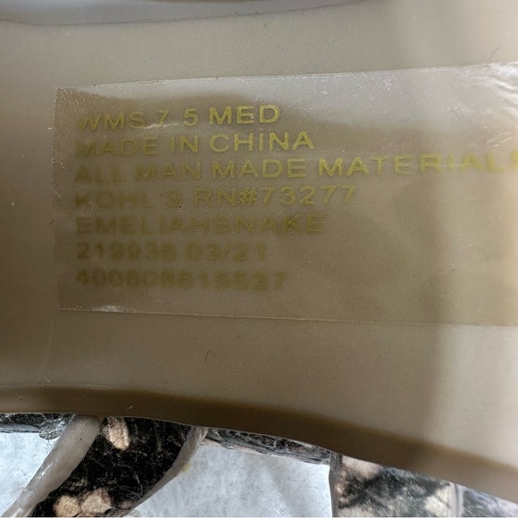 LC Lauren Conrad Shoes Size 7.5 Women's Sandals Snakeskin Heels Strappy … - Picture 9 of 10